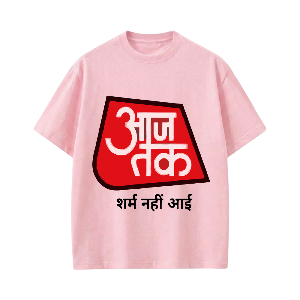 Kaand AAJ TAK Pink  T-shirt