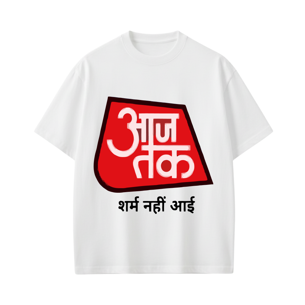 Kaand AAJ TAK White T-shirt