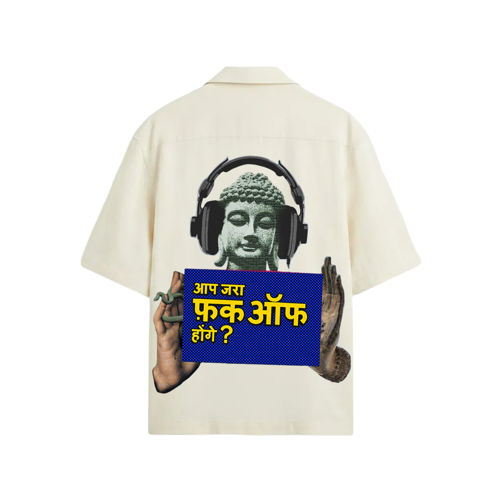 Kaand Aap Zara Fuck Off Hoge (Cream) Bowling Shirt