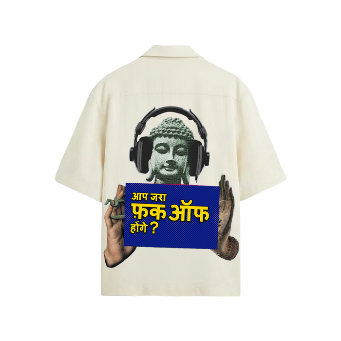 Kaand Aap Zara Fuck Off Hoge (Cream) Bowling Shirt