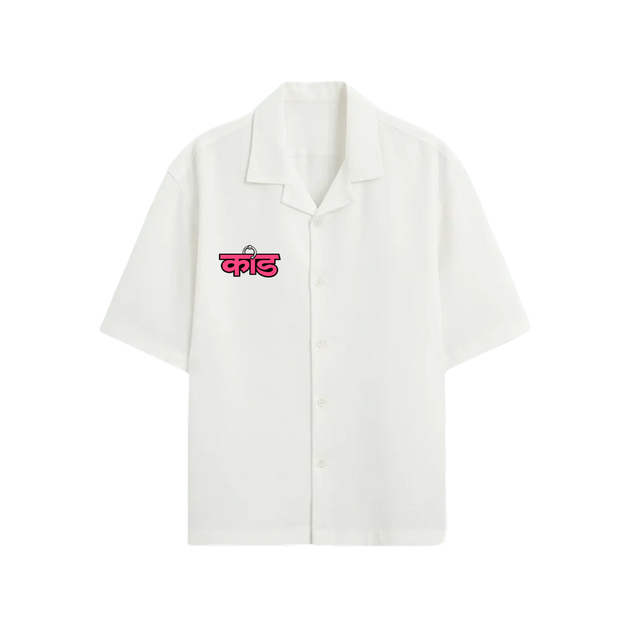 Kaand Aap Zara Fuck Off Hoge (White) Bowling Shirt