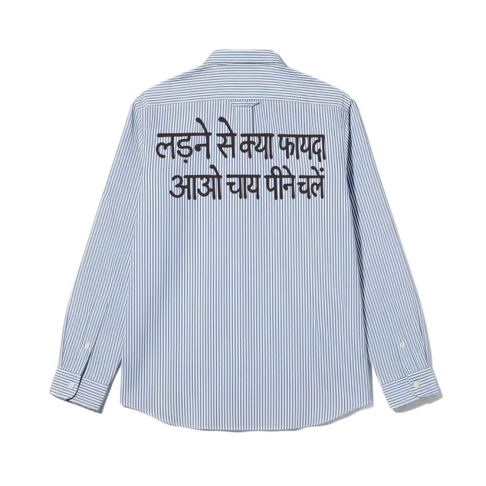 Kaand Chai Peena Chlein Striped Shirt(Blue)