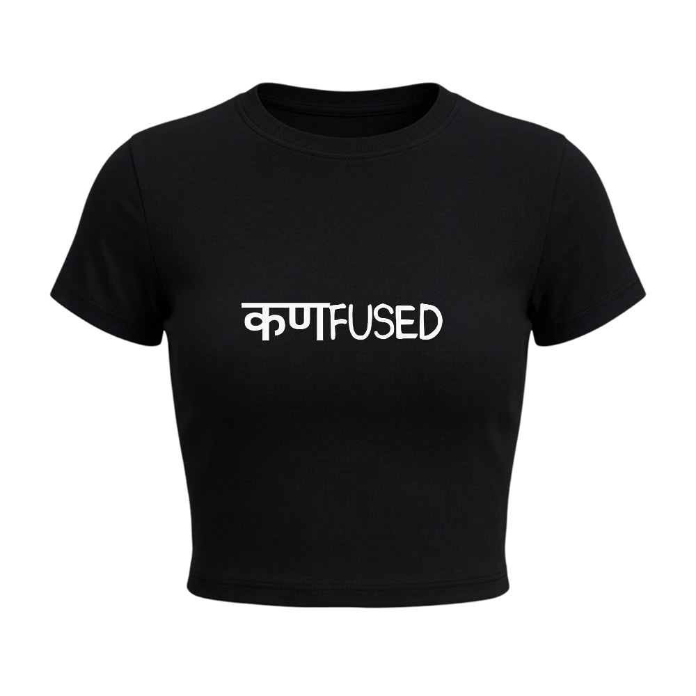 Kaand Confused baby tee(Black)