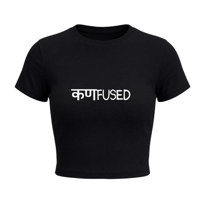 Kaand Confused baby tee(Black)