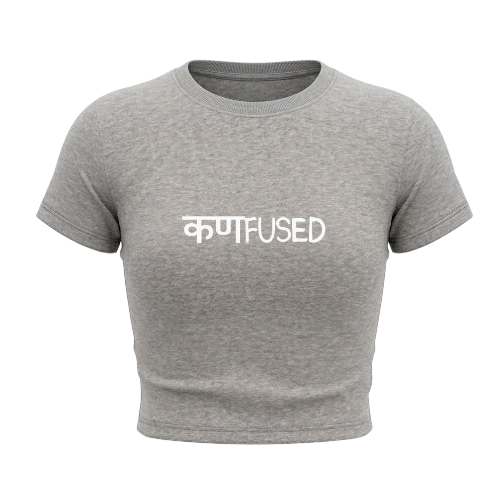 Kaand Confused baby tee(Grey)