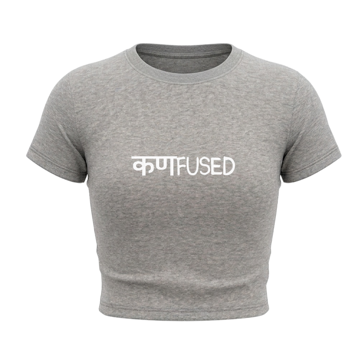 Kaand Confused baby tee(Grey)