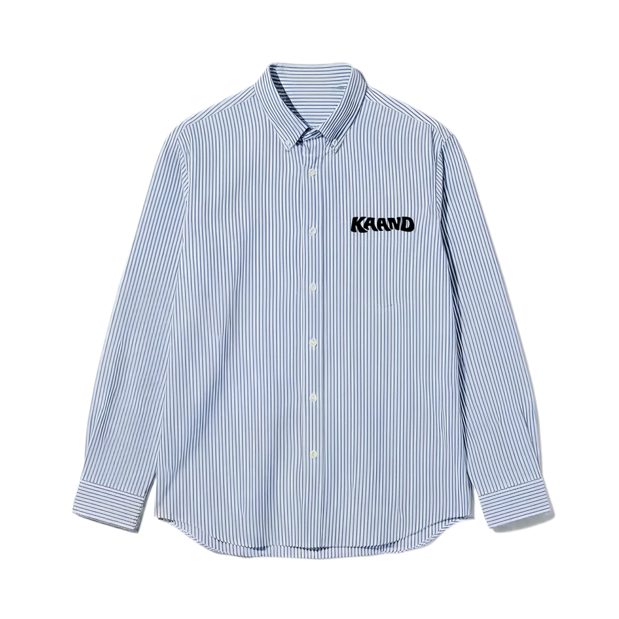 Kaand  Do You Pay My Bills Striped Shirt(Blue)