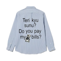Kaand  Do You Pay My Bills Striped Shirt(Blue)