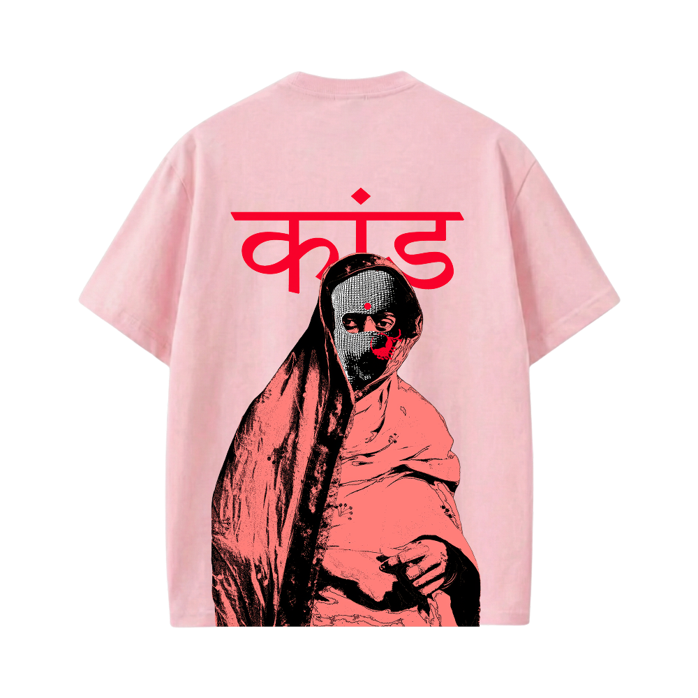 Kaand Masked Man कांड Pink T-shirt