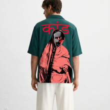 kaand-कांड-teal-bowling-shirt model back