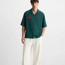kaand-कांड-teal-bowling-shirt model front