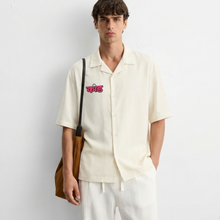 kaand-aap-zara-fuck-off-hoge-cream-bowling-shirt model front