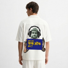kaand-aap-zara-fuck-off-hoge-white-bowling-shirt model back