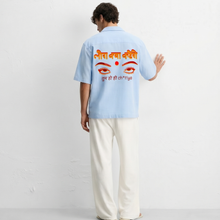 log-kya-kahenge-bowling-shirt-light-blue model back
