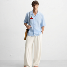 log-kya-kahenge-bowling-shirt-light-blue model front